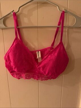 No Boundaries Hot Pink Lace Bralette